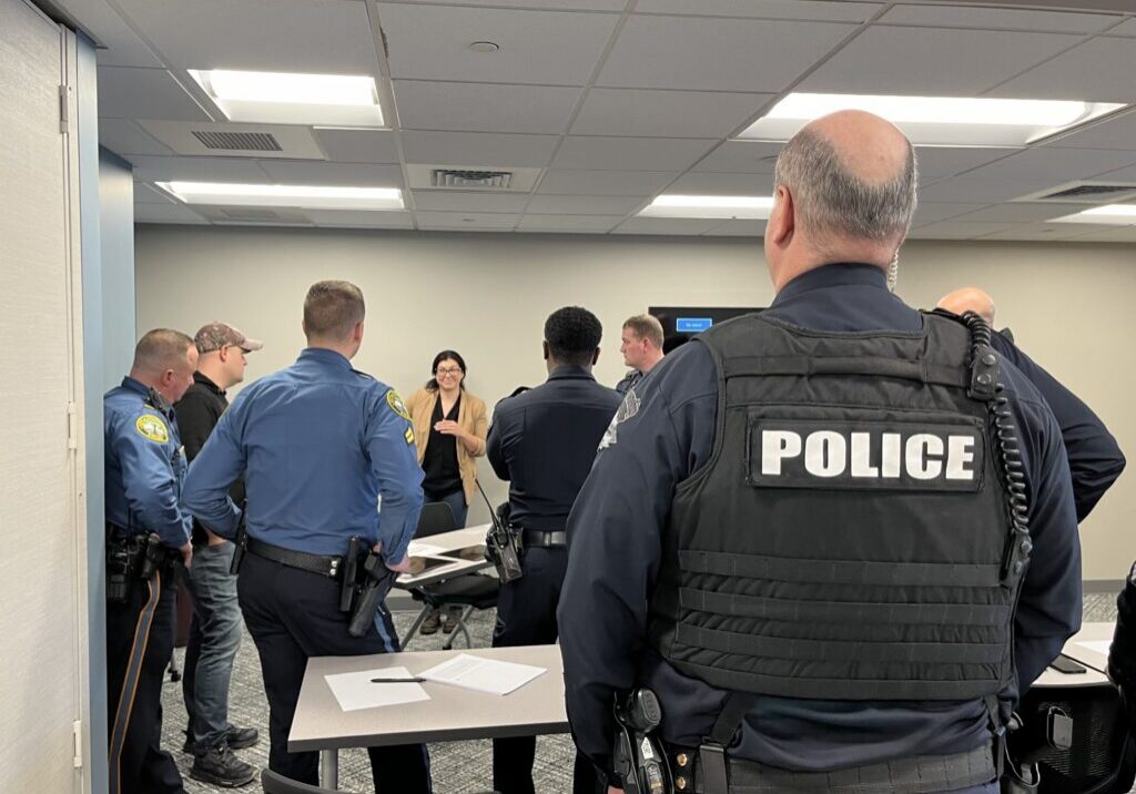 Nicole_Standing Discussion w Officers